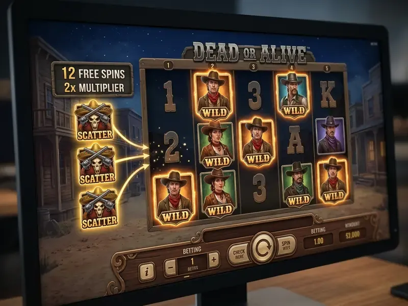 Dead or Alive bonusfunktioner free spins og sticky wilds